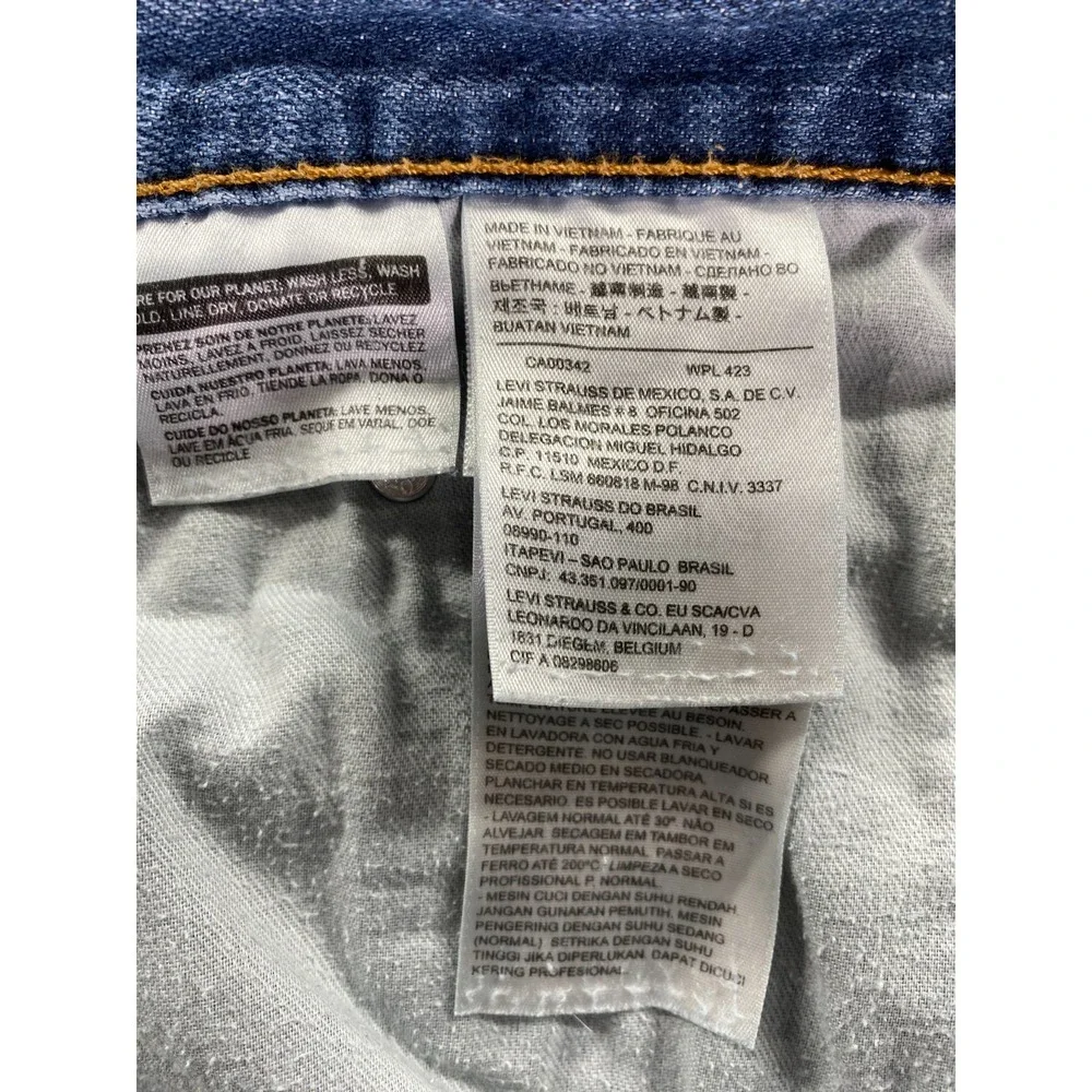 Levis 559 Jeans Men 38x30 Blue Med‎ Wash Relaxed Straight Whiskering City Preppy